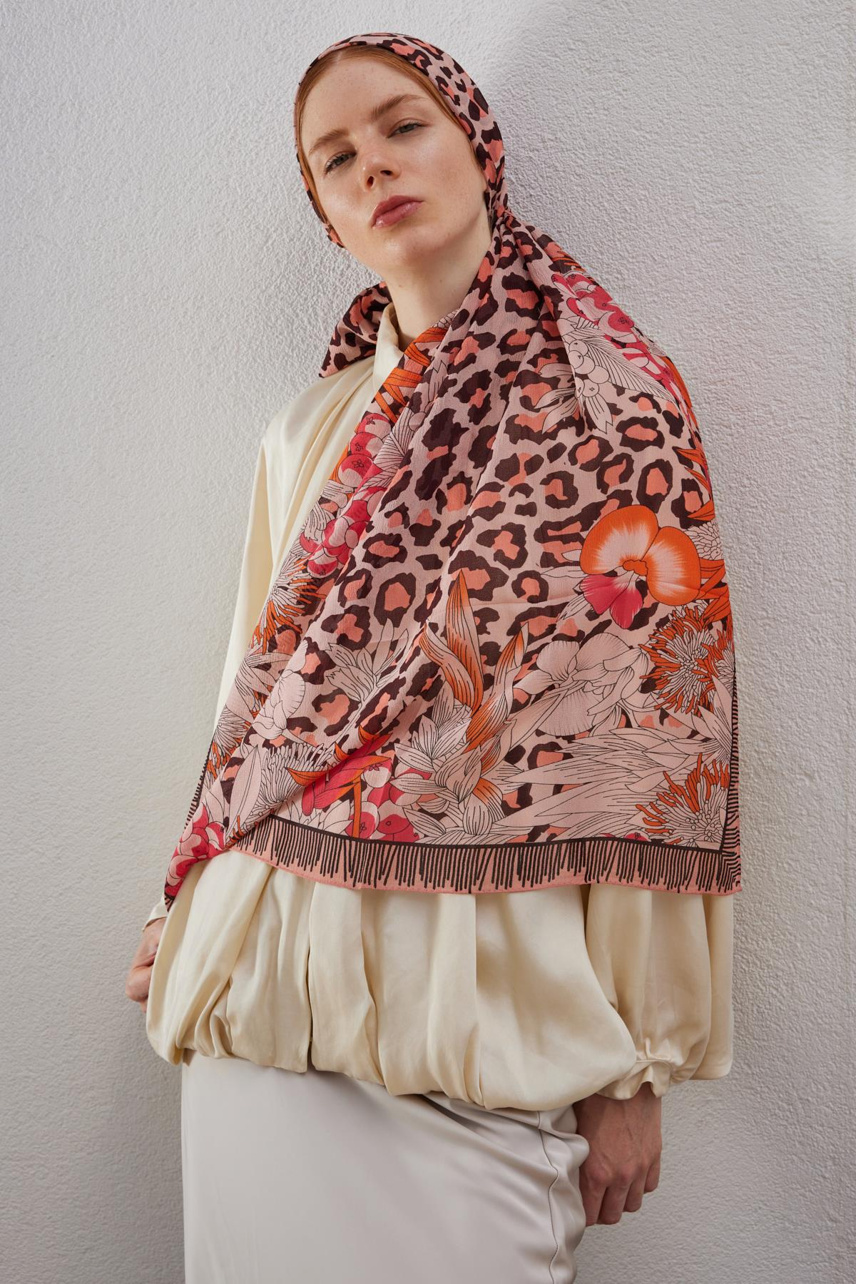 FENZA leopar pudra şal